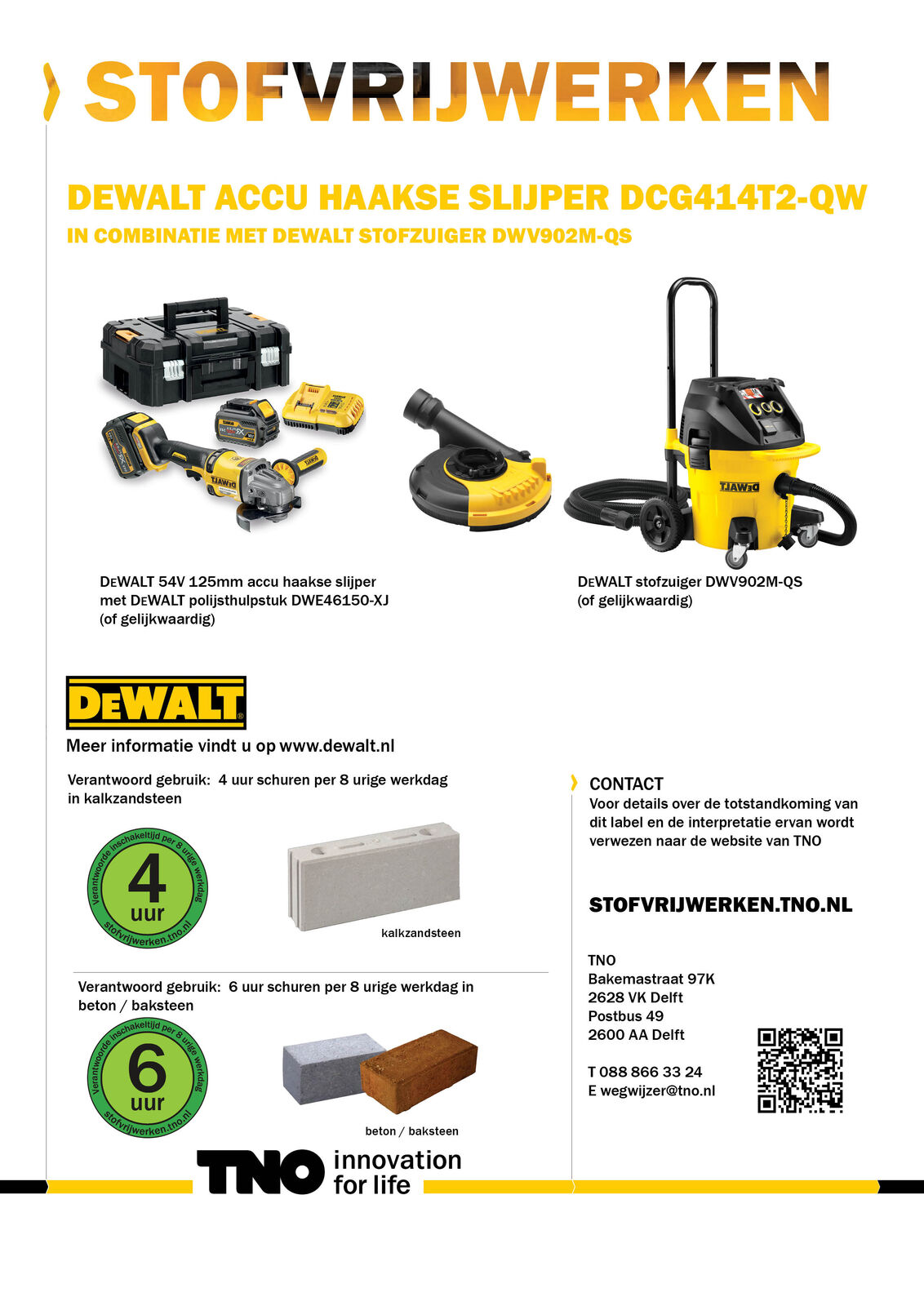 DCG414T2-QW_1 54V Lithium-Ion (Li-Ion) Noir, Jaune Meuleuse – Image 1