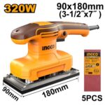 Ponceuse vibrante 320W180mmx90mm
+ 5 papiers abrasifs