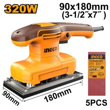 Ponceuse vibrante 320W180mmx90mm
+ 5 papiers abrasifs