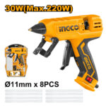 Pistolet à colle 30W(220W) + 8 bâtonnets de colle