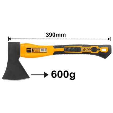 Hâche 600g 390mm à tête forgée