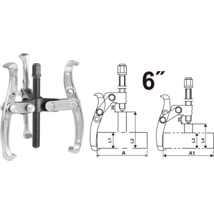 Extracteur à trois griffes