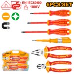 Ensemble de 6 outils à main isolés