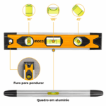 Mini niveau à bulle avec 3 fioles 225mm – Image 2