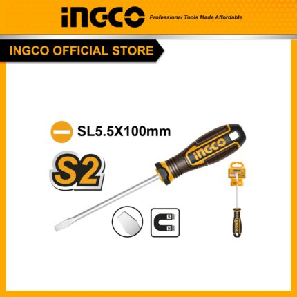 Tournevis Plat Sl 5.5X100Mm Magnétique Ingco