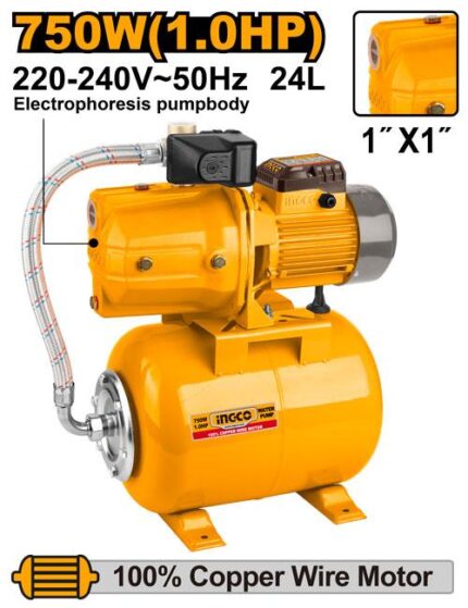 Pompe à eau à jet automatique 750W 1HP