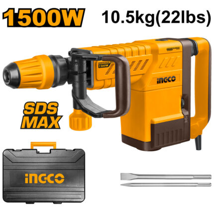 Marteau burineur 10kg 1500W + 2 burins