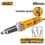 Meuleuse droite 6mm 400W + 3 accessoires