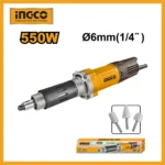 Meuleuse droite 6mm 550W + 3 accessoires – Image 2