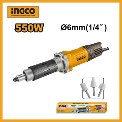 Meuleuse droite 6mm 550W + 3 accessoires