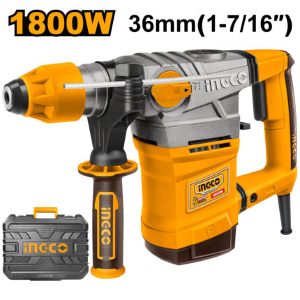 Marteau perforateur SDS Plus 1800W 36mm avec variateur de vitesse + 5 access